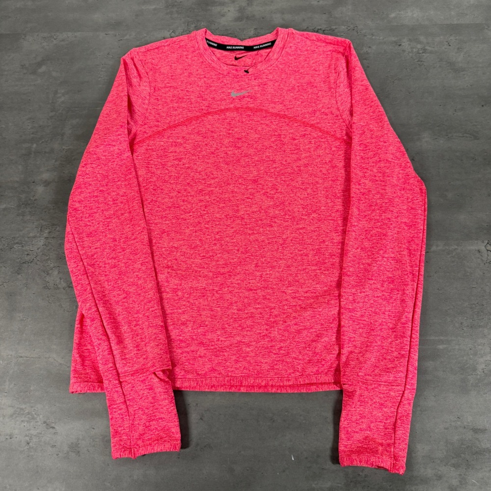 Nike Running Top Womens S Pink Dri-FIT Long Sleeve Swift Element Tech UV Shirt